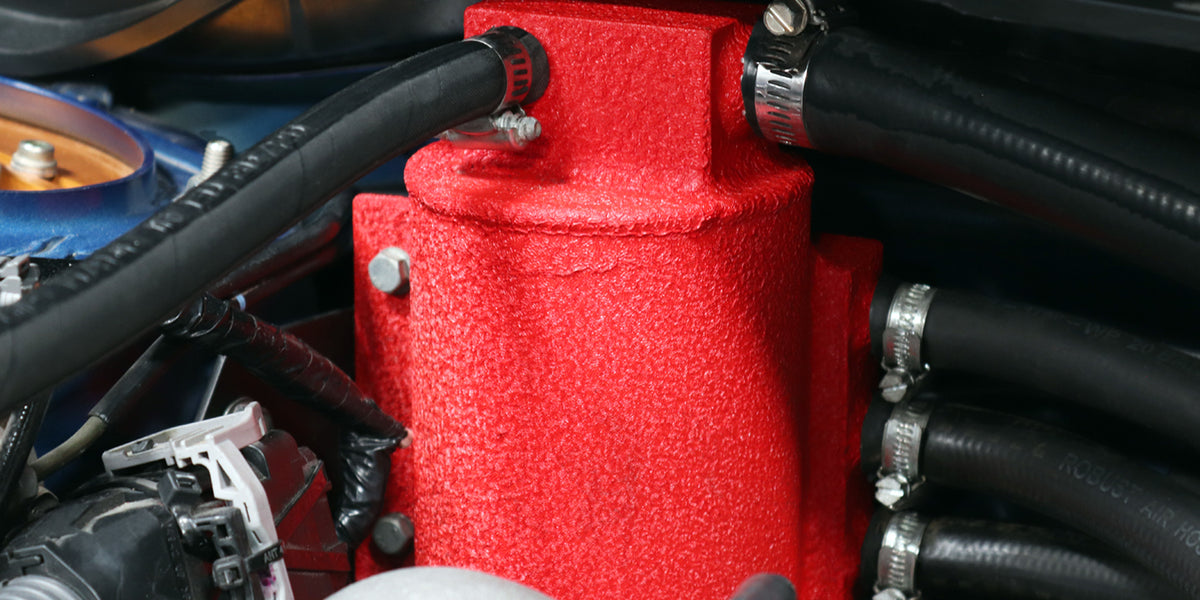 Air Oil Separator Red for STi — SAM Performance