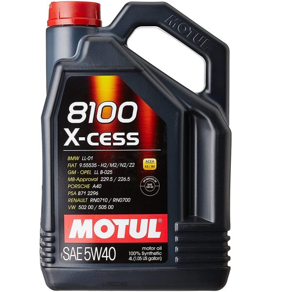 SAE 5W-40 8100 X-CESS MOTOR OIL 100% SYNTHETIC 4L