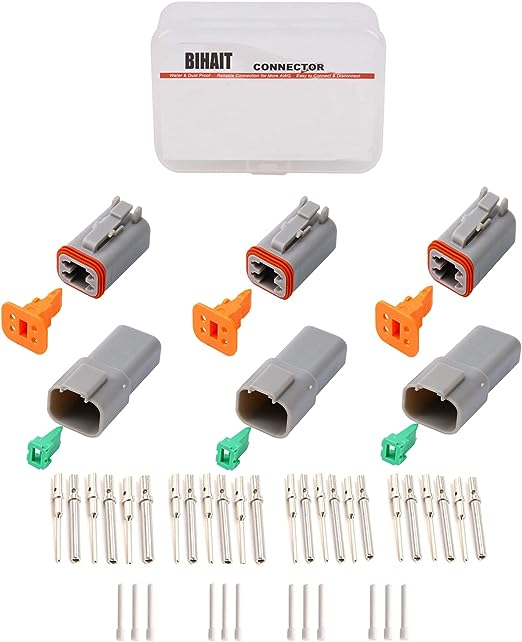 Deutsch DT Connector Kit with 4 Pin Gray