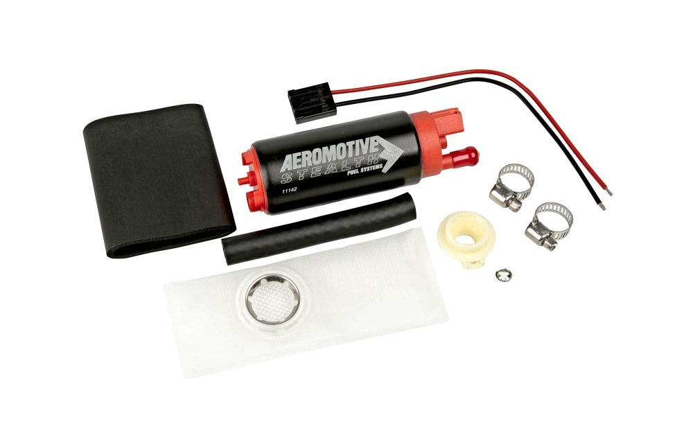 AEROMOTIVE 11542 Fuel Pump, 340lph, E85 compatible, Offset Inlet - Inlet inline w / outlet (This item will supersede P / N 11142)