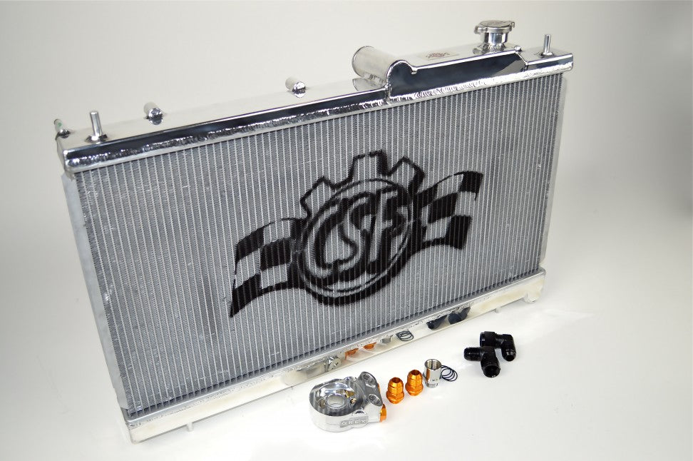 CSF 3076O Radiator SUBARU Impreza w/built-in oil cooler with GREDDY Thermostatic sandwich 02-07