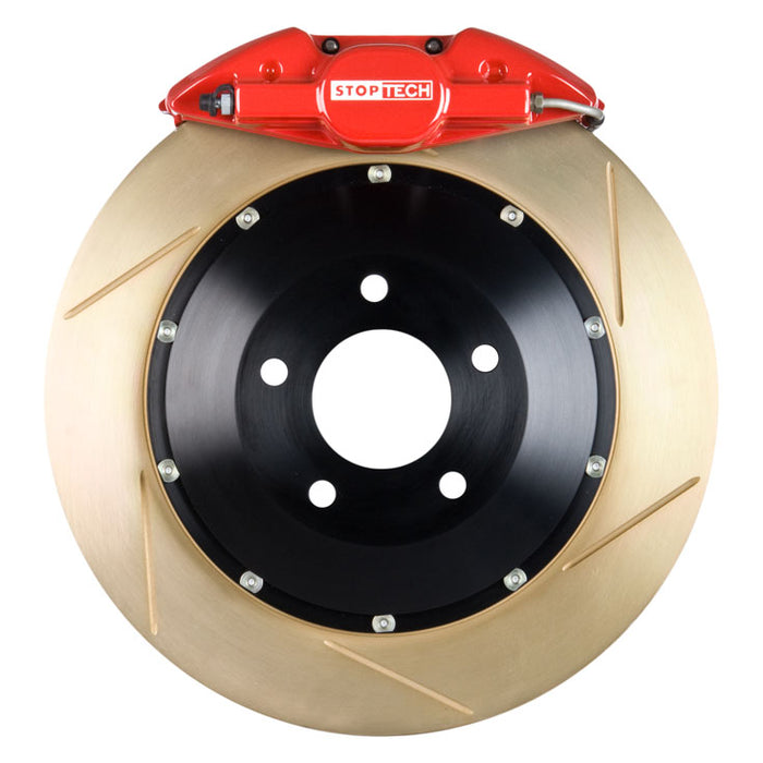 STOPTECH 83.836.0023.73 BBK 2PC ROTOR, REAR ZINC SLOTTED 328X28/ST22 RED SUBARU WRX '02-07