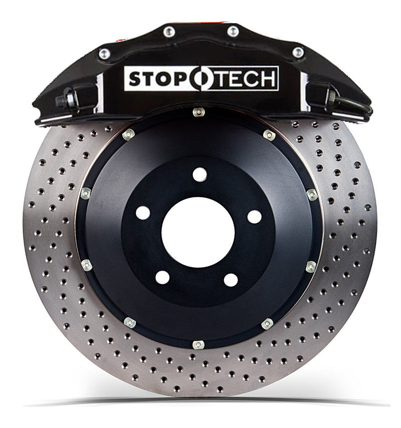 STOPTECH 83.838.6700.52 BBK 2PC ROTOR, FRONT DRILLED 355X32/ST60 BLACK SUBARU STI '04-07