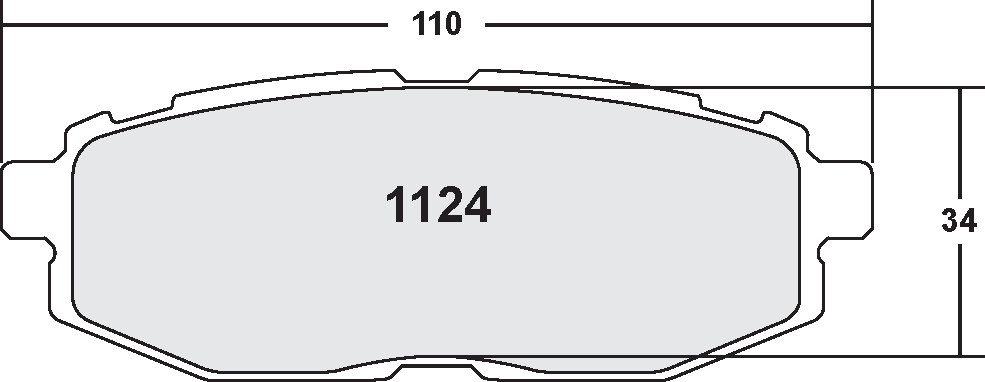 PFC 1124.08.16.44 Brake pads RACE 08 CMPD 16MM rear SUBARU BRZ 2012