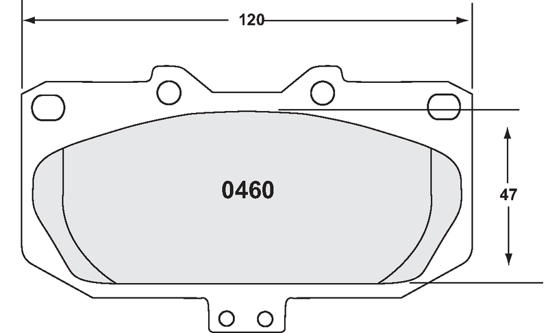 PFC 0460.93.14.04 Brake pads RACE 93 CMPD 14MM rear SUBARU Impreza WRX 1999-01 incl Gp.N