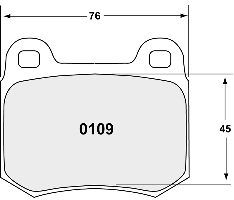 PFC 0109.08.16.44 Rear brake pads RACE 08 CMPD 16mm SUBARU STI / MITSUBISHI EVO / NISSAN 350Z