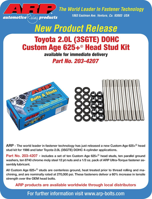 ARP 203-4207 Head Stud Kit for Toyota 3SGTE custom age 625+