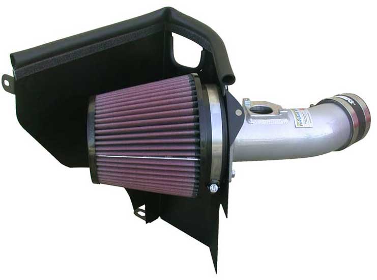K&N 69-8001TS Performance Air Intake System TYPHOON; SUBARU WRX, F4-2.0L/2.5L, 00-05 (SILVER)