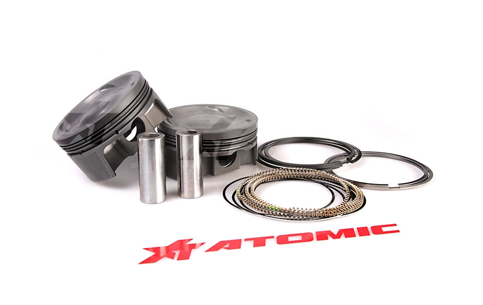 MAHLE 930285017 Pistons kit 99.50mm x 30.7mm CH, 79.0mm stroke,130.5mm rod,23mm pin,-19.3cc,398g,8.5CR, 4032 SUBARU WRX 2.5L STI, FORESTER, LEGACY