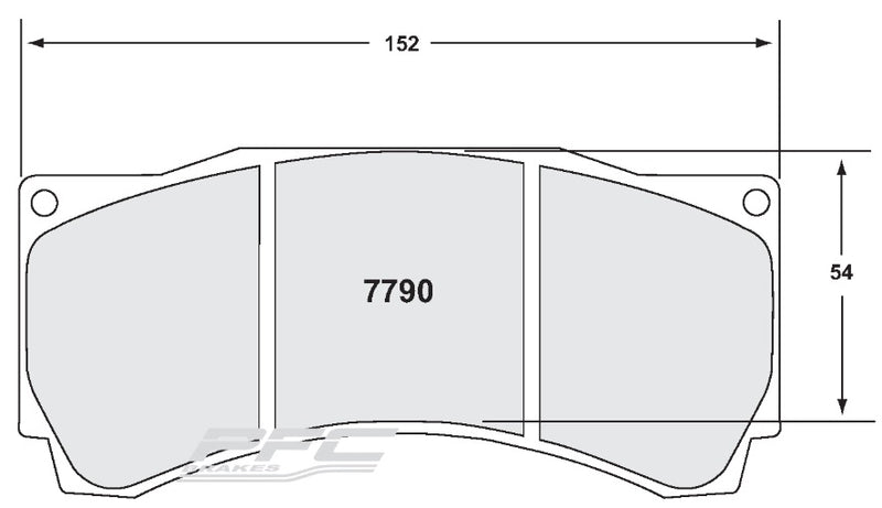PFC 7790.331.25.44 Front brake pads RACE 331 CMPD 25mm BMW M3 GT4 (AP Racing CP9660)