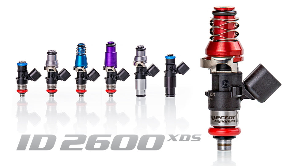 INJECTOR DYNAMICS 2600.48.11.WRX UNIVERSAL Single injectors ID2600-XDS, USCAR Connector, 48mm length, 11 mm (red) adapter top