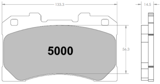 PFC 5000.39.15.44 Front brake pads RACE 39 CMPD 15mm TOYOTA GR YARIS 2020+