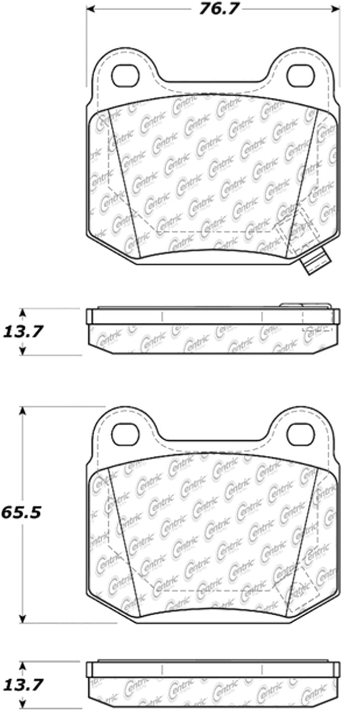 STOPTECH 305.04611 Rear Street Select Brake Pads SUBARU Impreza 2006-2007