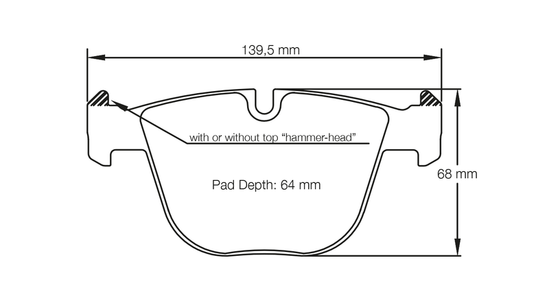 PAGID 8021-RSL1 Rear brake pads RSL1 BMW M3 [E90 / E92] / M5 [E60] / M6 [E63 / E64]
