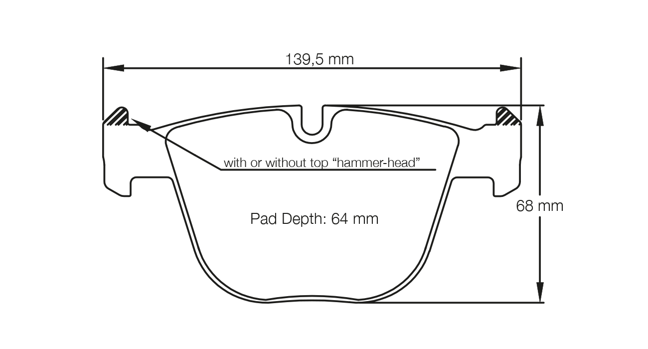 PAGID 8021-RSL19 Rear brake pads RSL19 BMW M3 [E90 / E92] / M5 [E60] / M6 [E63 / E64]