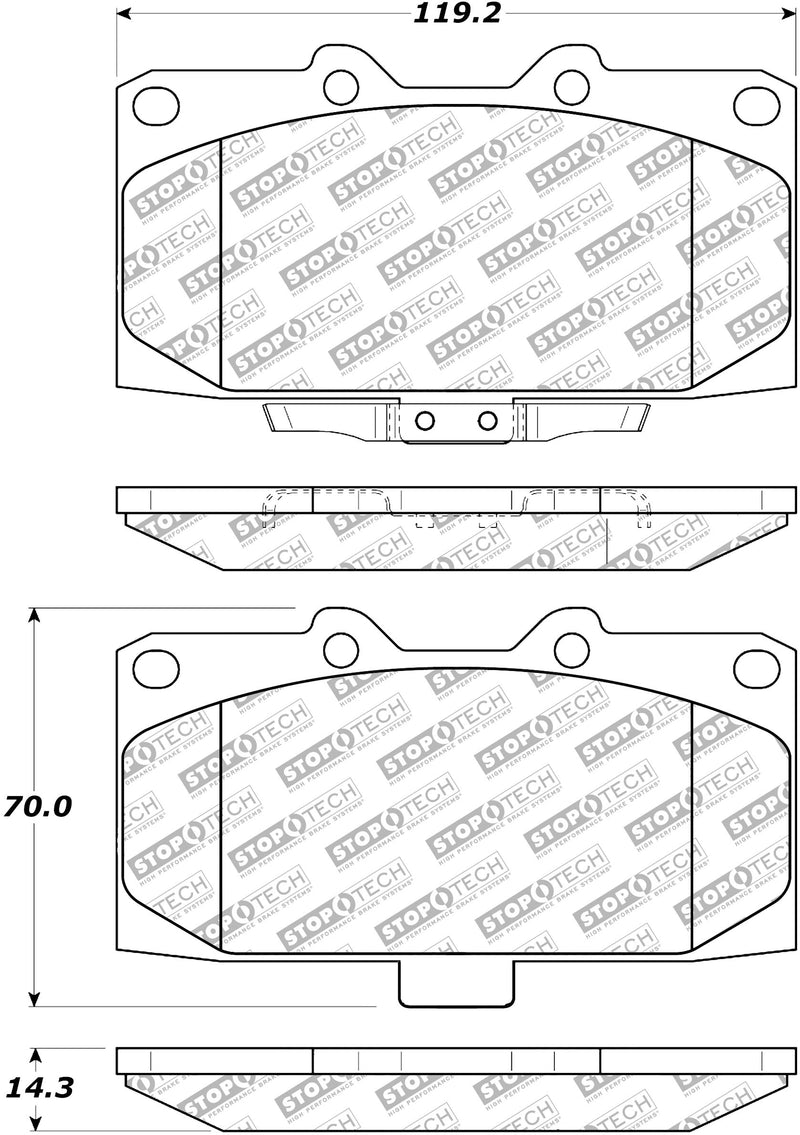 STOPTECH 305.11820 Front Street Select Brake Pads with Hardware SUBARU Impreza 2006-2007