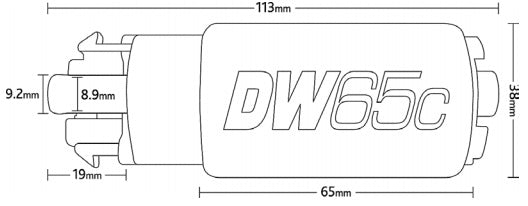 DEATSCHWERKS 9-652-1008 Fuel pump DW65 with Installation Kit (265lph) (STI 2008+, GT-R R35)