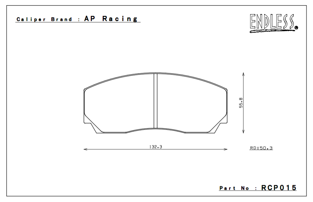 ENDLESS RCP015MA45B Brake pads 17mm 4-Piston AP Racing caliper CP2279/3215/5200