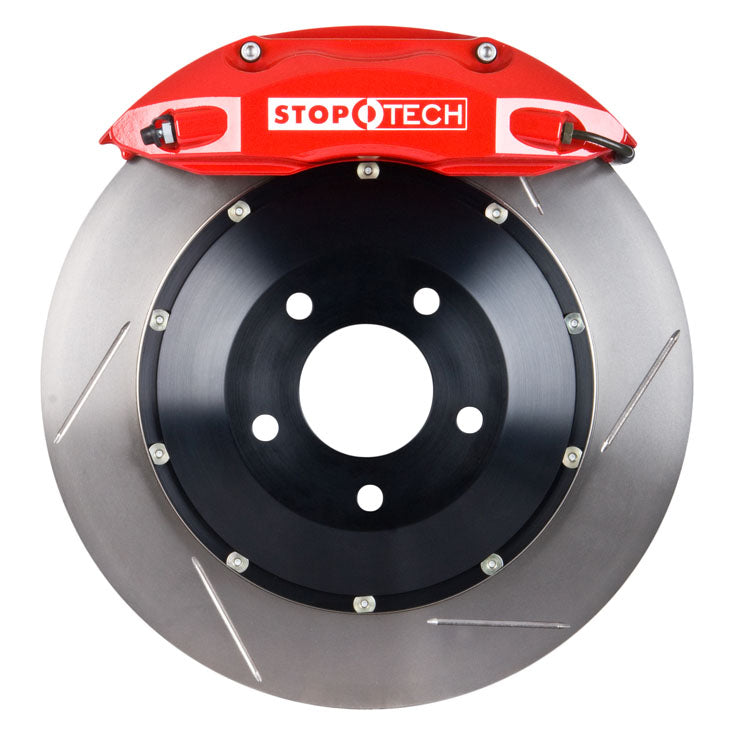 STOPTECH 83.838.4700.71 BBK 2PC ROTOR, FRONT SLOTTED 355X32/ST40 RED SUBARU STI '04-07